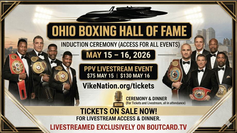 Sponsorship | Ohio Boxing Hall of Fame Induction 2026 | May 16th | Cincinnati OH